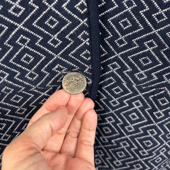 Pendleton Knit Cotton 2-Button Blazer XL Southwest Geometric pockets - Picture 5 of 11